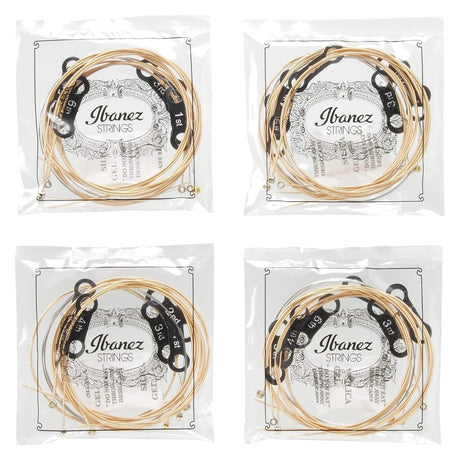 Ibanez PIACSP6 Coated Phosphor Bronze Acoustic Guitar Strings — Light, 6-String, .012-.053 4-Pack 3