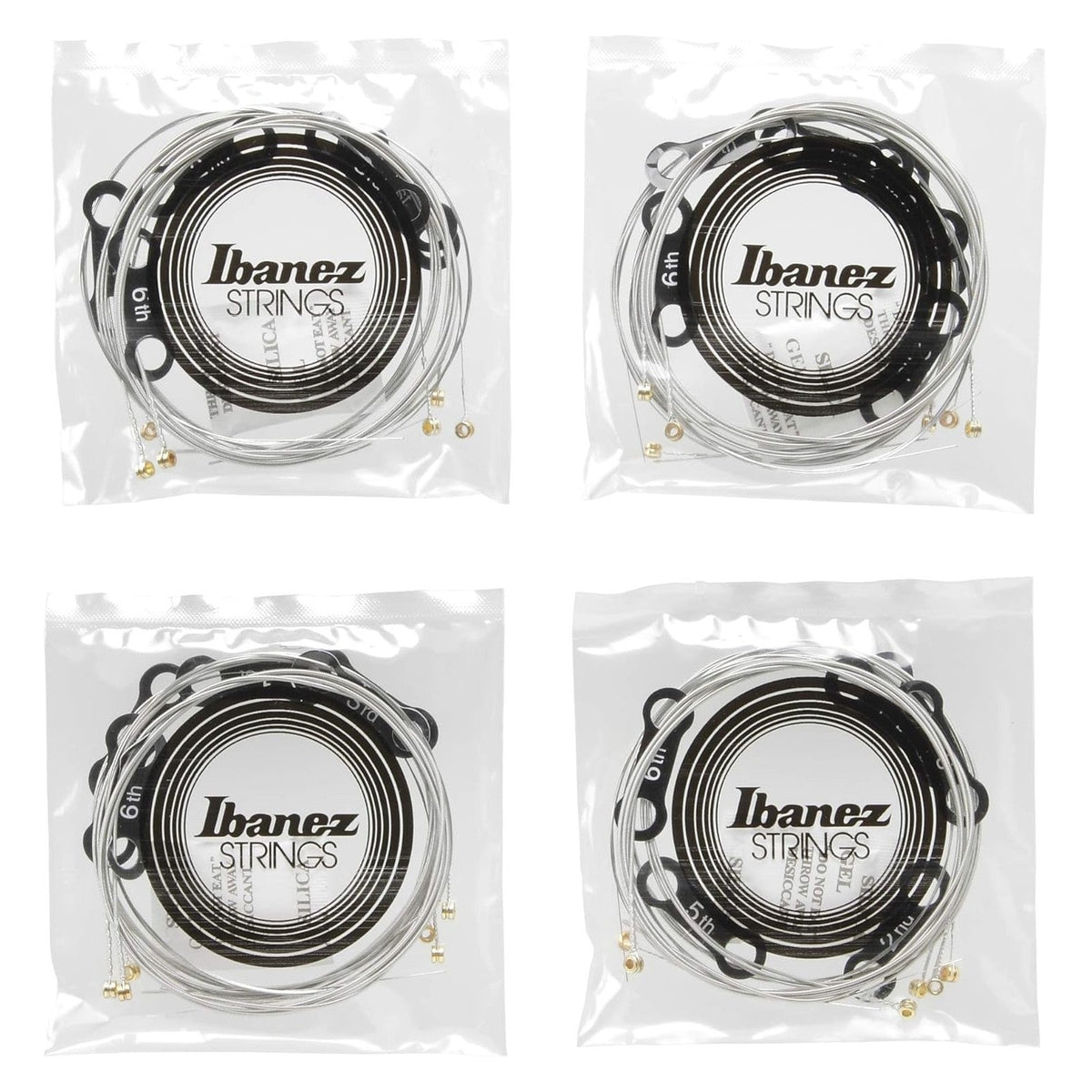 Ibanez PIEGS6 Nickel Wound Electric Guitar Strings — Super Light, 6-String, .009-.042 4-Pack 3