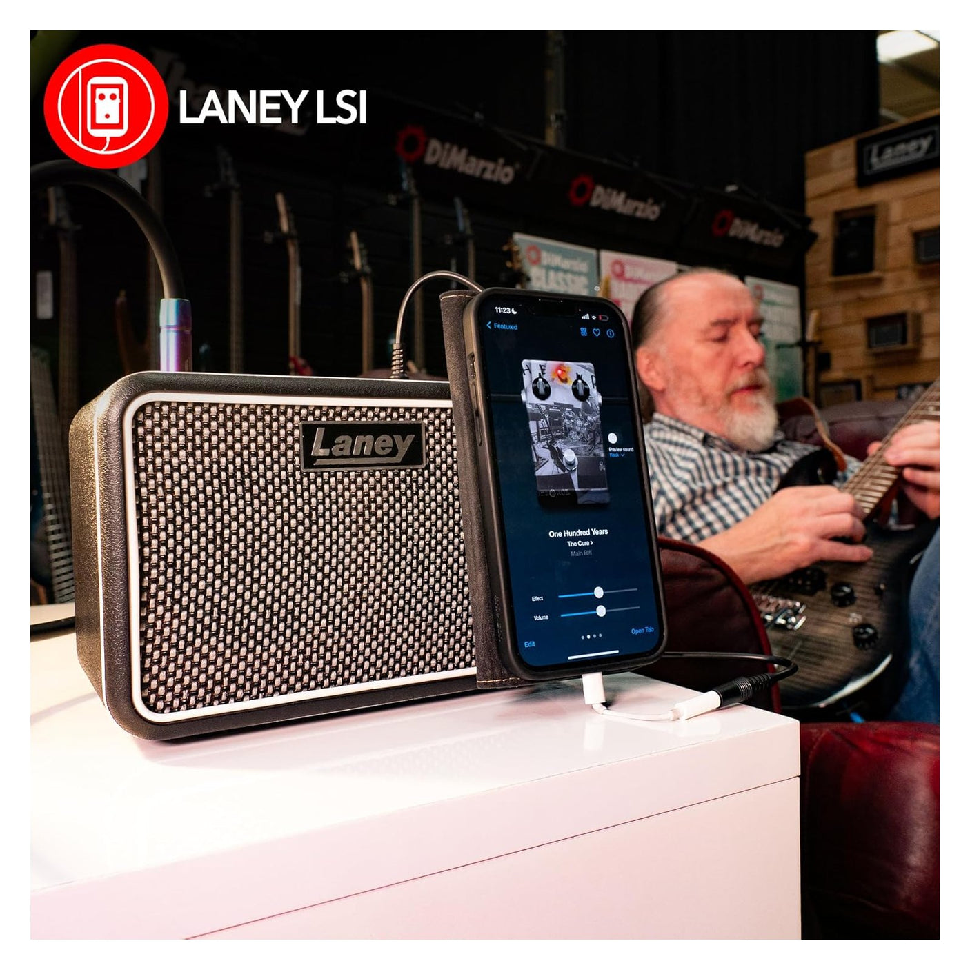 Laney MINI-STB-SUPERG-2 - 6W Battery-Powered Stereo Mini Guitar Amp with Delay, Bluetooth and Smartphone Interface 5