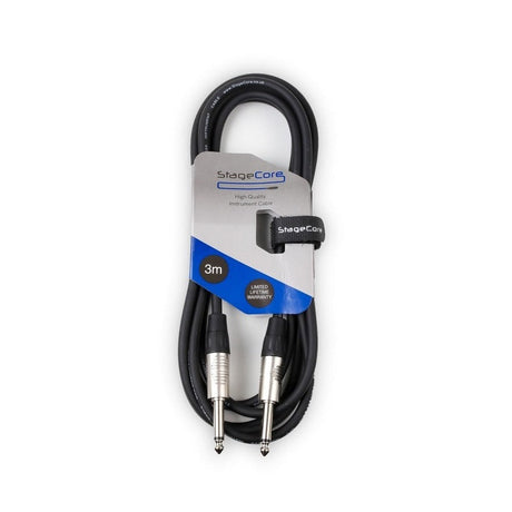 StageCore CORE 100 6.35mm Mono Jack to Jack Instrument Cable - 3m, Black 1