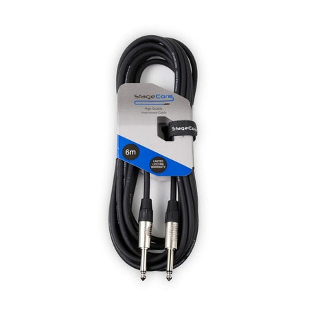 StageCore CORE 100 6.35mm Mono Jack to Jack Instrument Cable - 6m, Black 1
