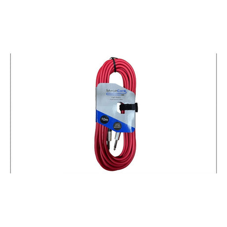 StageCore CORE 100 6.35mm Mono Jack to Jack Instrument Cable - 10m, Red 1