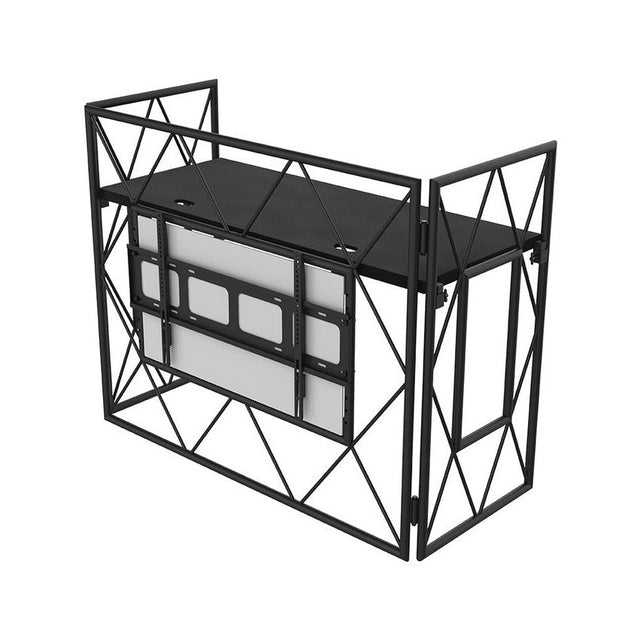 Ultimax Truss Booth Black - DJ Booth System with VESA TV Mount 1