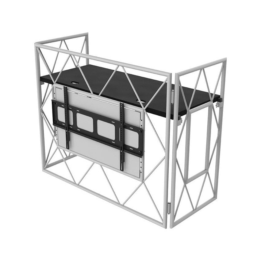Ultimax Truss Booth White - DJ Booth System with VESA TV Mount 1