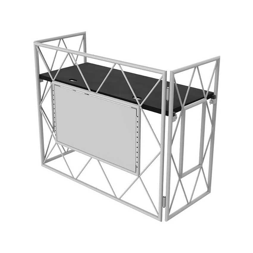 Ultimax Truss Booth White - DJ Booth System with VESA TV Mount 2