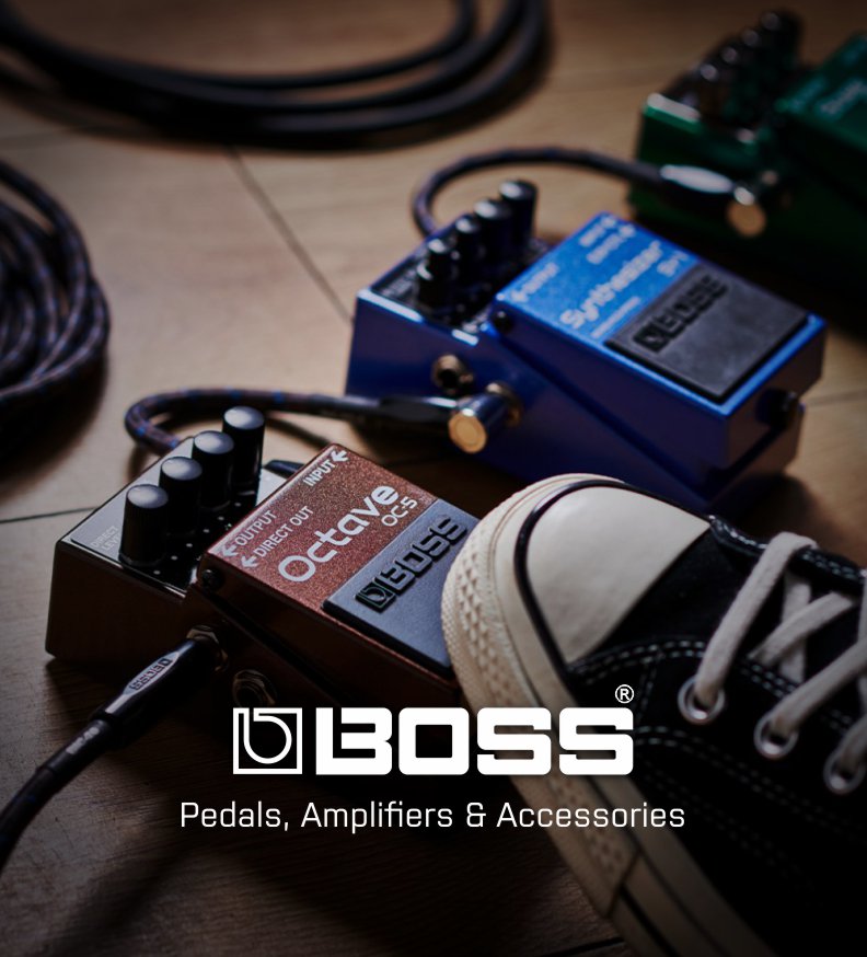 Boss guitar effect pedals amplifiers and guitar accessories available at Audio Direct
