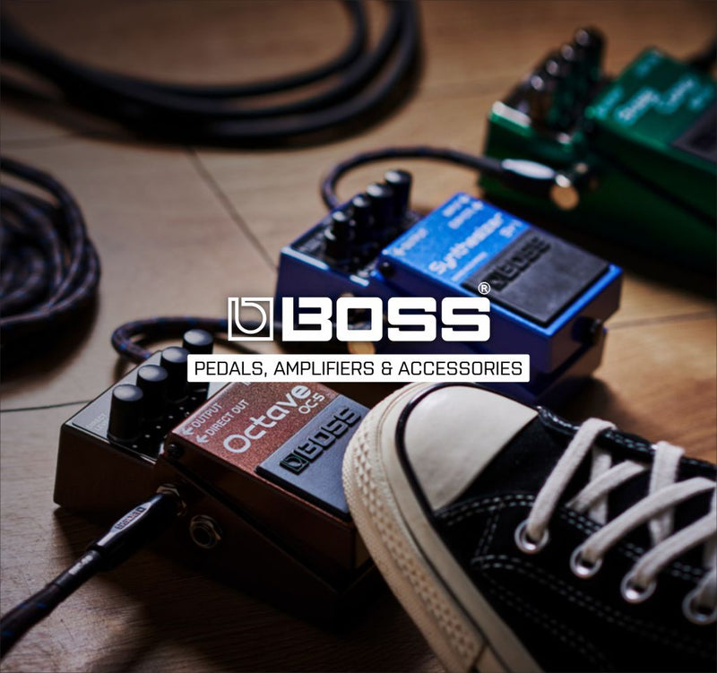 Boss guitar pedals, amplifiers and audio accessories with fast next day delivery and 5 star reviews  