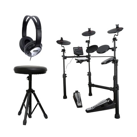 Carlsbro CSD100RBP1 7-Piece Electronic Drum Kit With Headphones & Stool 1