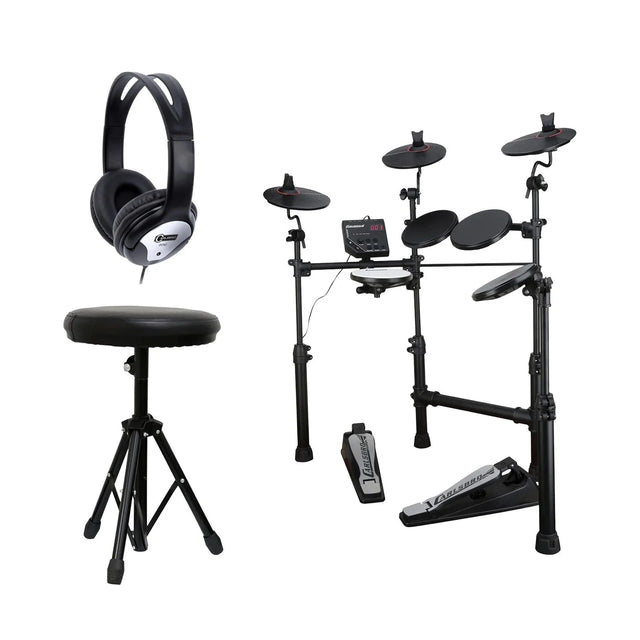 Carlsbro CSD100RBP1 7-Piece Electronic Drum Kit With Headphones & Stool 1