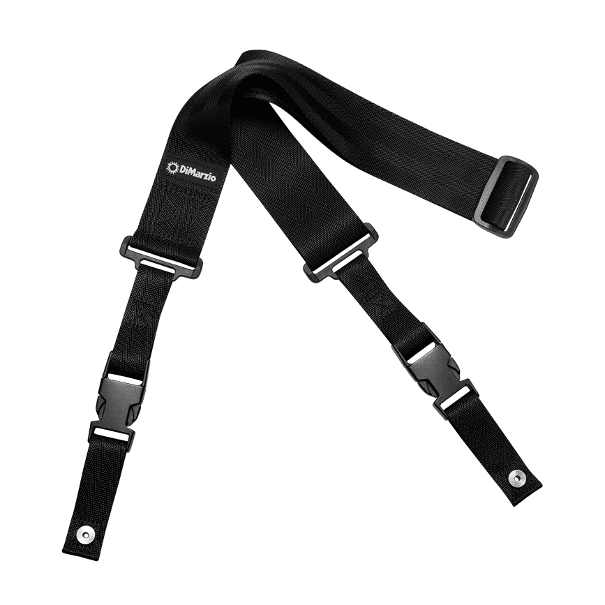 DiMarzio DD2200BK 2" ClipLock® Nylon Guitar Strap – Black 1