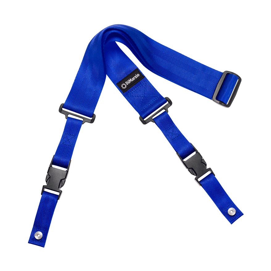 DiMarzio DD2200BL 2" ClipLock® Nylon Guitar Strap – Blue 1