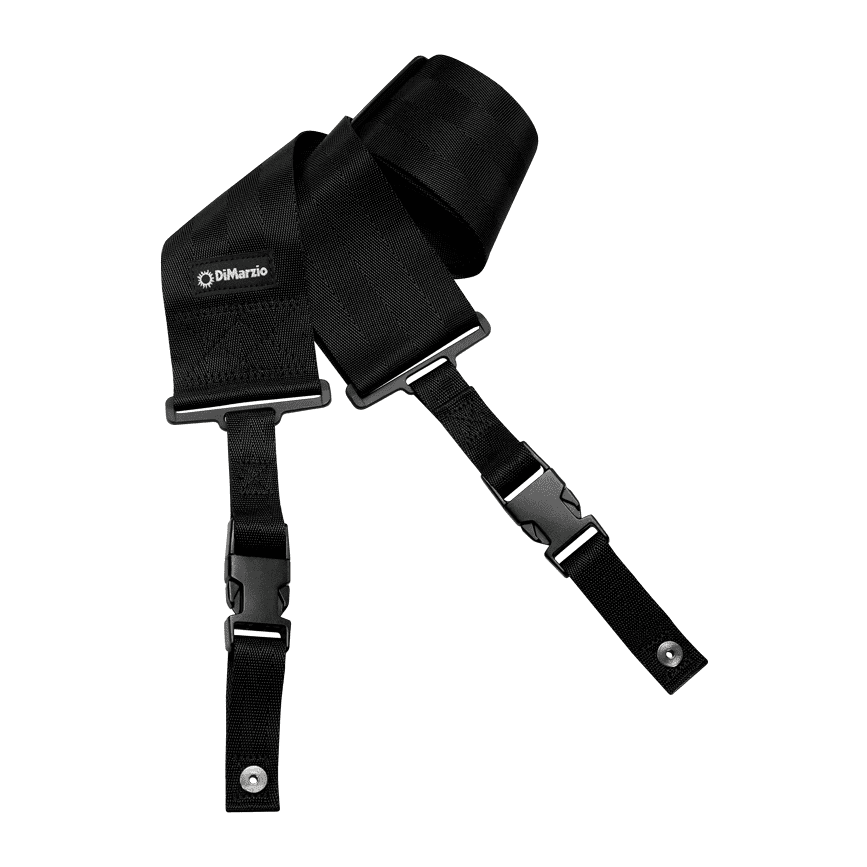 DiMarzio DD2800BK 3" ClipLock® Nylon Guitar Strap – Black 1