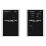 Pioneer DJ DM-40D-BT-W 4" Active Bluetooth Desktop Monitors, Pair White 2