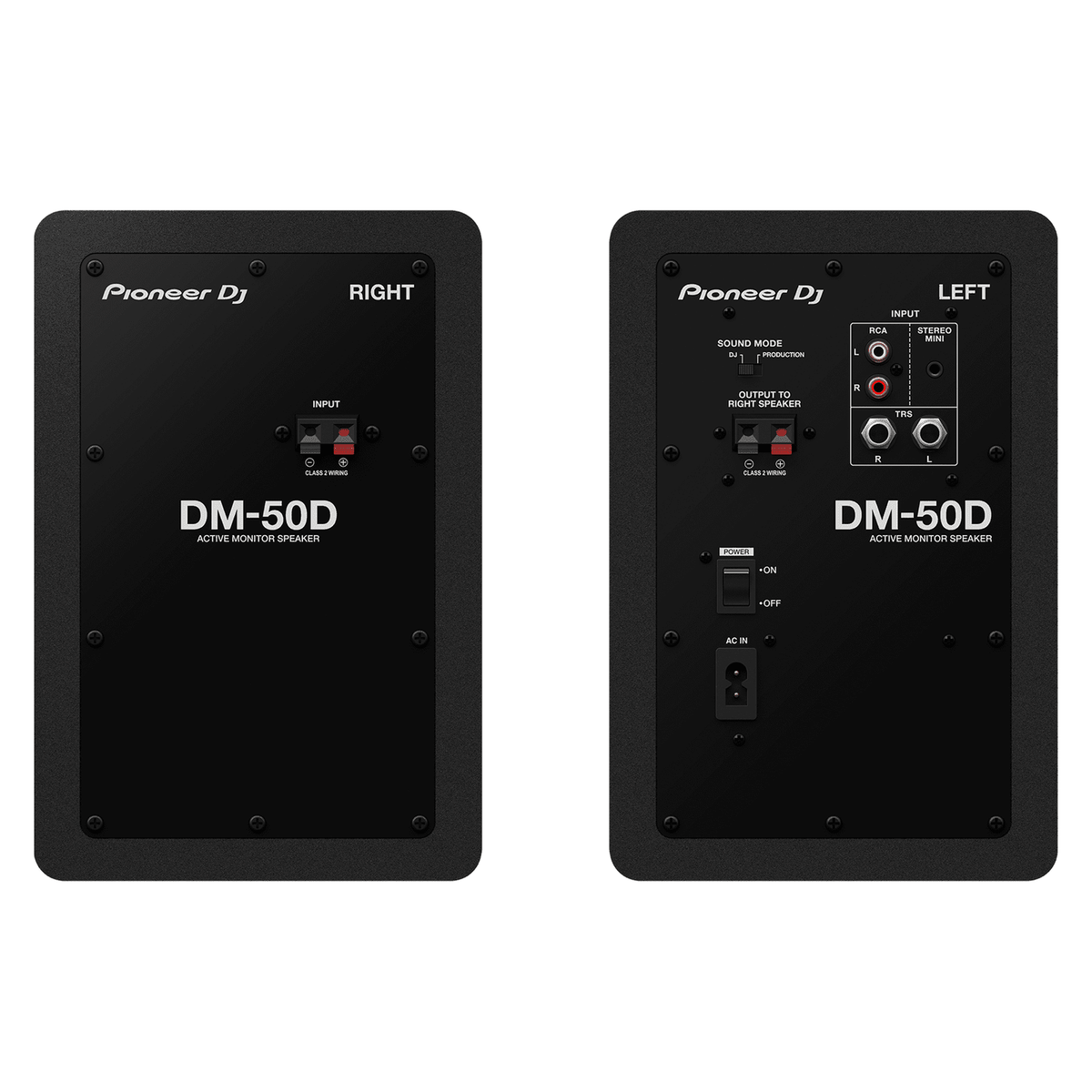 Pioneer DJ DM-50D 5" Active Desktop Monitors, Pair Black 2