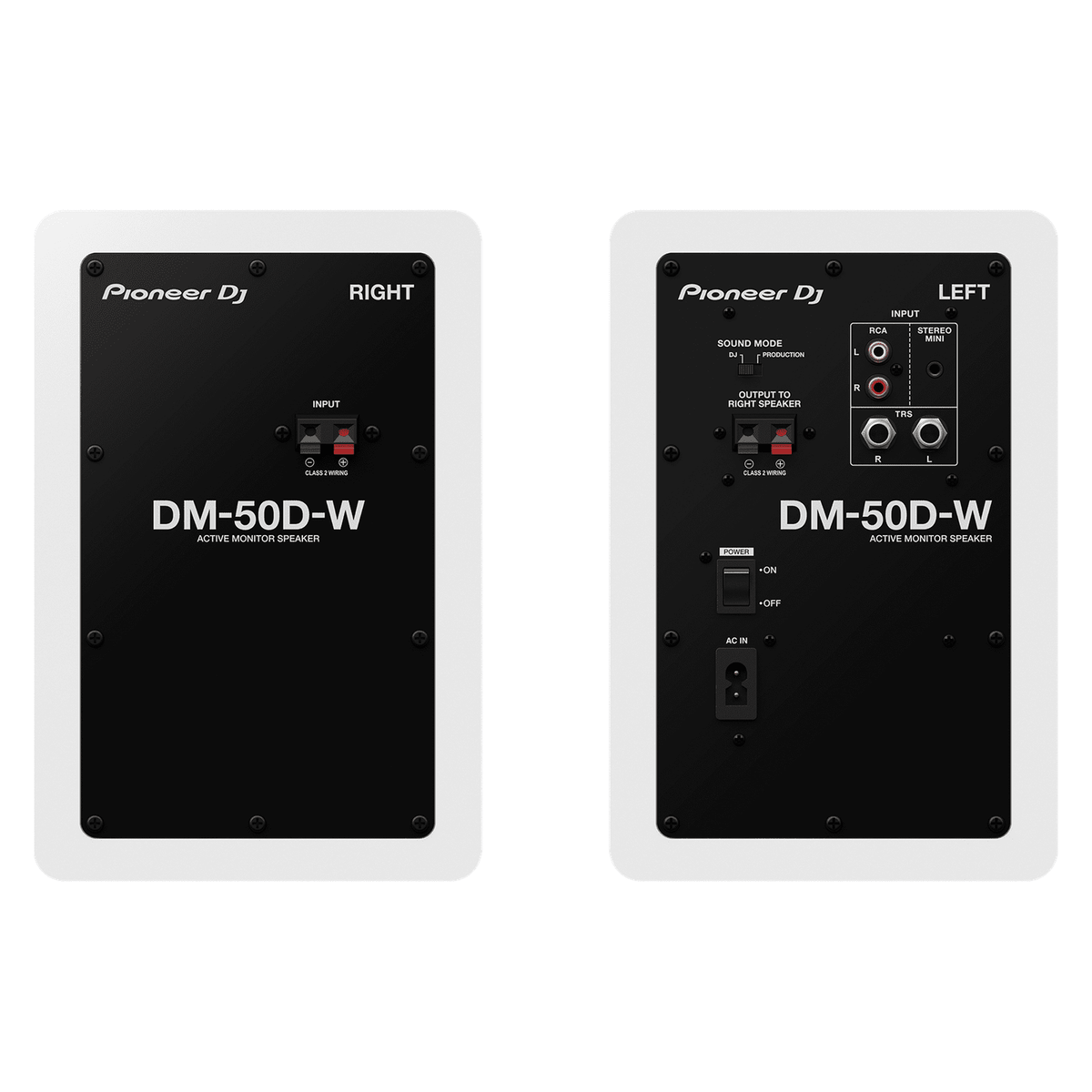 Pioneer DJ DM-50D-W 5" Active Desktop Monitors, Pair White 2