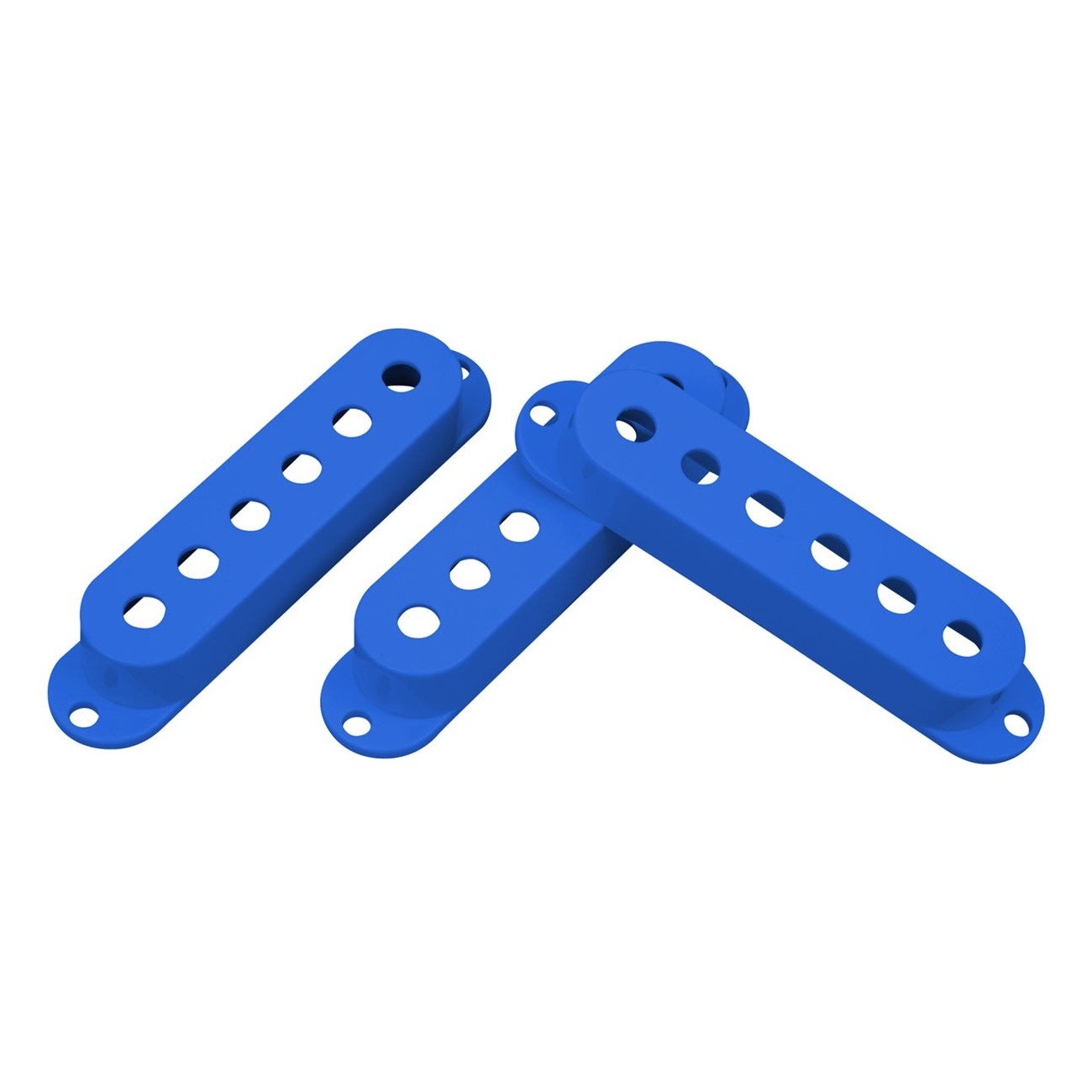DiMarzio DM2001BL Strat Single-Coil Pickup Covers Set of 3 - Blue 1
