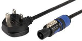 Pulse UK Mains Plug to Neutrik PowerCON Connector Lead 1.5m – PLS00935 1