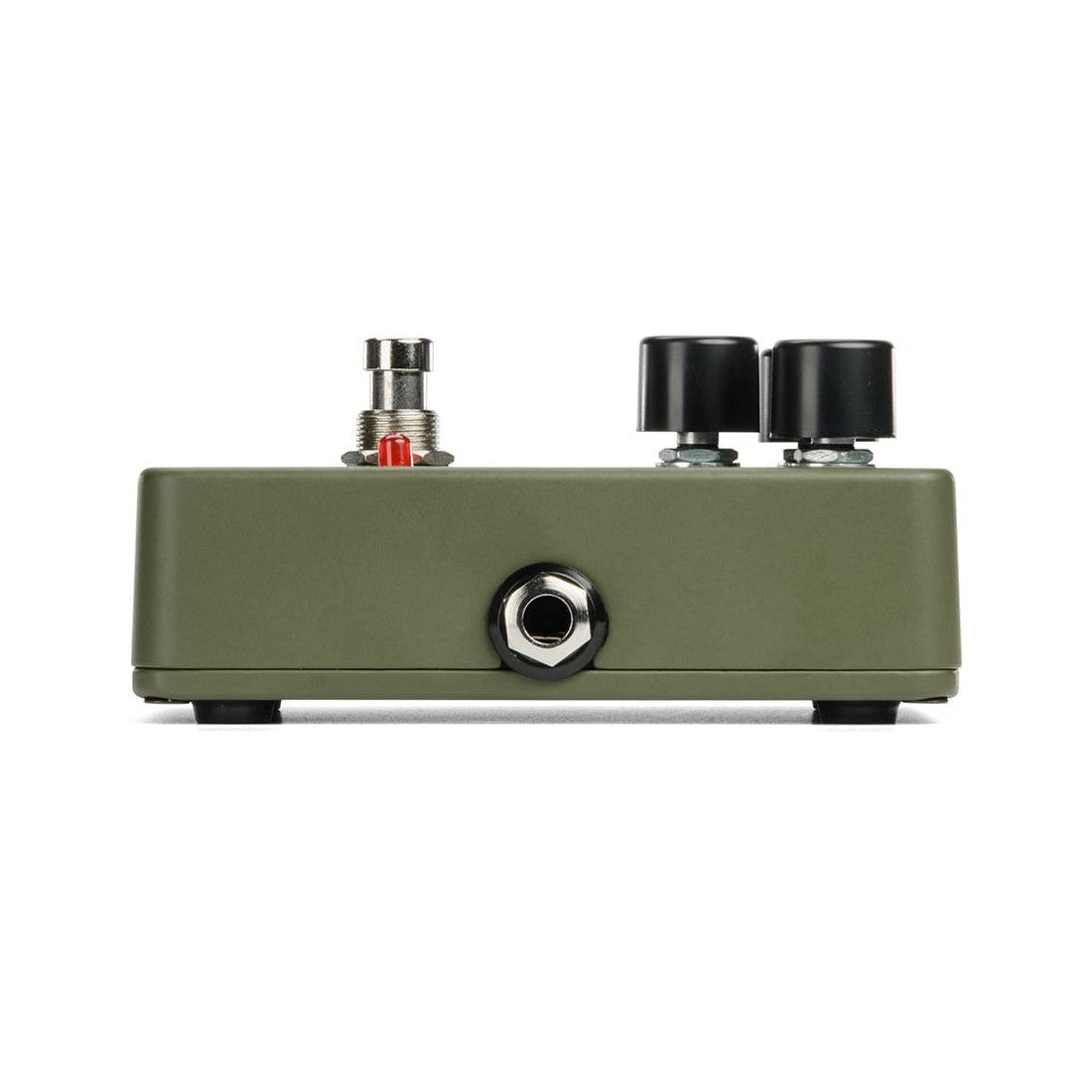 EHX Green Russian Big Muff Pi - Side Angle with Jack Connector 2