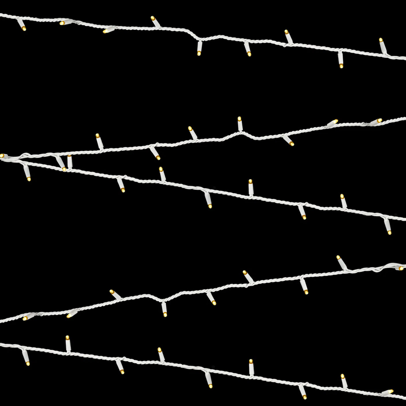 Elumen8 10m Heavy-Duty Rubber Dimmable LED String Lights – Warm White, White Cable 3