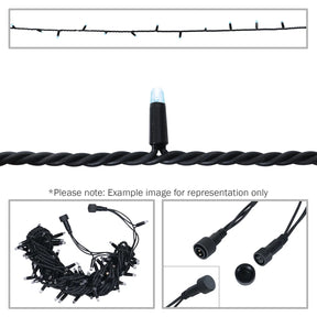 Elumen8 10m Heavy-Duty Rubber Dimmable LED String Lights – Cool White, Black Cable 1