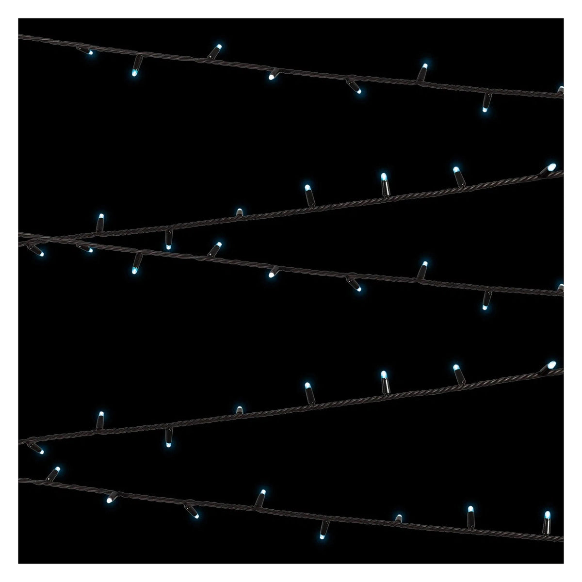Elumen8 10m Heavy-Duty Rubber Dimmable LED String Lights – Cool White, Black Cable 2