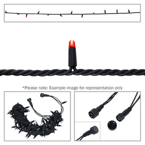 Elumen8 10m Heavy-Duty Rubber Dimmable LED String Lights – Red, Black Cable 1