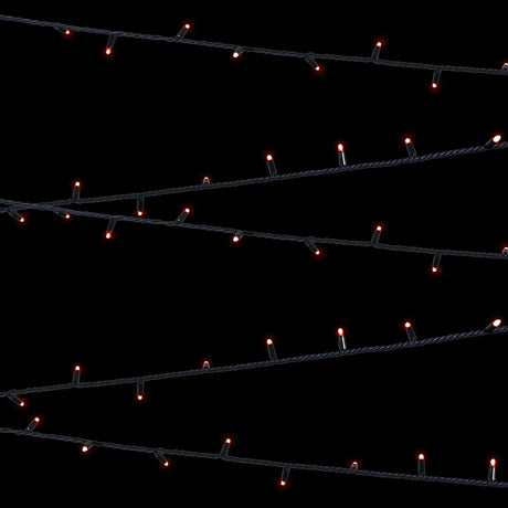 Elumen8 10m Heavy-Duty Rubber Dimmable LED String Lights – Red, Black Cable 2