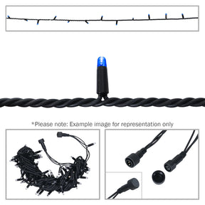 Elumen8 10m Heavy-Duty Rubber Dimmable LED String Lights – Blue, Black Cable 1