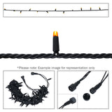 Elumen8 10m Heavy-Duty Rubber Dimmable LED String Lights – Orange, Black Cable 1