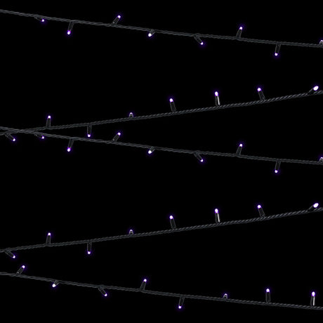 Elumen8 10m Heavy-Duty Rubber Dimmable LED String Lights – Purple, Black Cable 2