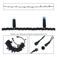 Elumen8 10m Heavy-Duty Rubber Dimmable LED String Lights – Blue & Cool White, Black Cable 1
