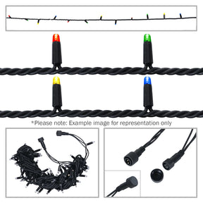 Elumen8 10m Heavy-Duty Rubber Dimmable LED String Lights – Multicolour, Black Cable 1