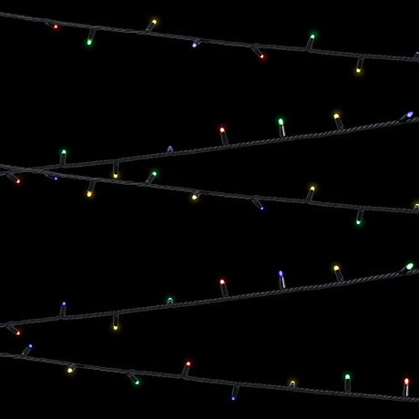 Elumen8 10m Heavy-Duty Rubber Dimmable LED String Lights – Multicolour, Black Cable 2
