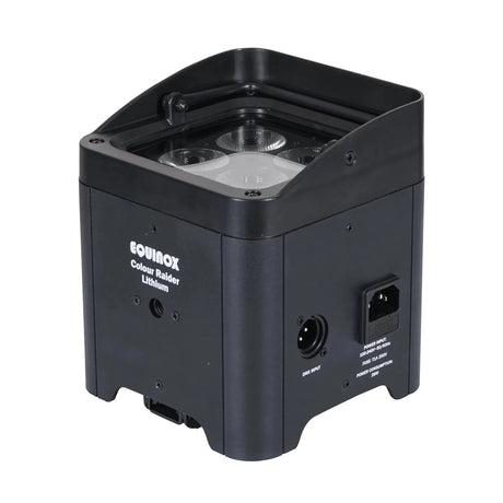 Equinox Colour Raider Lithium Battery Uplighter Pack - 4 x 6W RGWB LEDs Black Housing 3