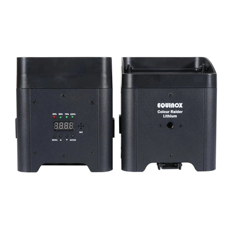 Equinox Colour Raider Lithium Battery Uplighter Pack - 4 x 6W RGWB LEDs Black Housing 4