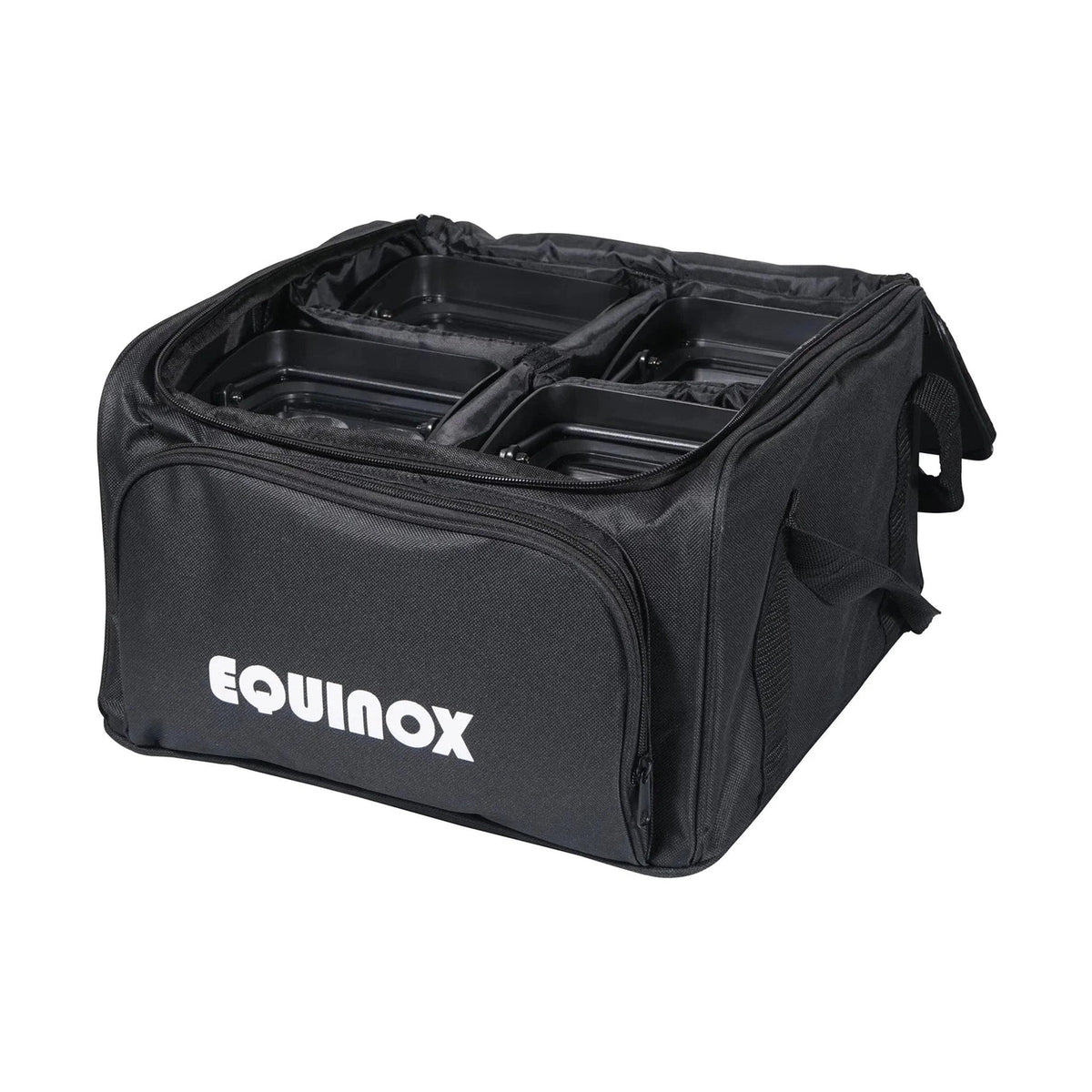 Equinox Colour Raider Lithium Battery Uplighter Pack - 4 x 6W RGWB LEDs Black Housing 10