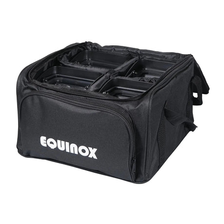 Equinox Colour Raider Lithium Battery Uplighter Pack - 4 x 6W RGWB LEDs Black Housing 10