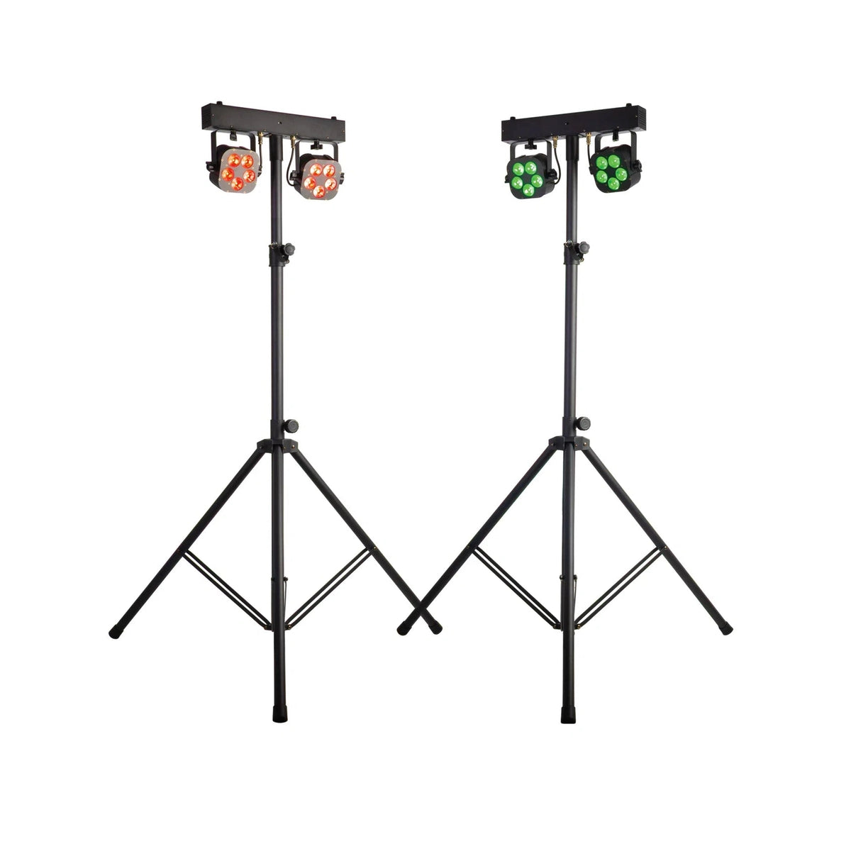 Equinox Gigabar Compact Duo Bar System - Twin LED T-Bar With Stands, Bags & Foot Control 8