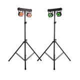 Equinox Gigabar Compact Duo Bar System - Twin LED T-Bar With Stands, Bags & Foot Control