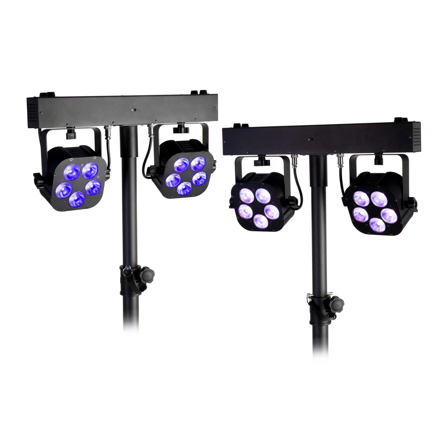 Equinox Gigabar Compact Duo Bar System - Twin LED T-Bar With Stands, Bags & Foot Control