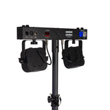 Equinox Gigabar Compact Duo Bar System - Twin LED T-Bar With Stands, Bags & Foot Control