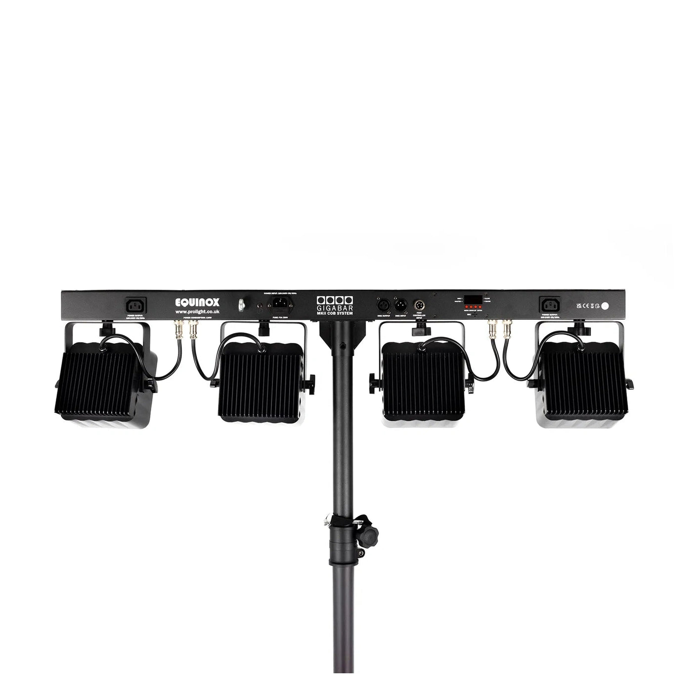 Equinox Gigabar MKII 4 x 30W RGB COB T-Bar Lighting System 8