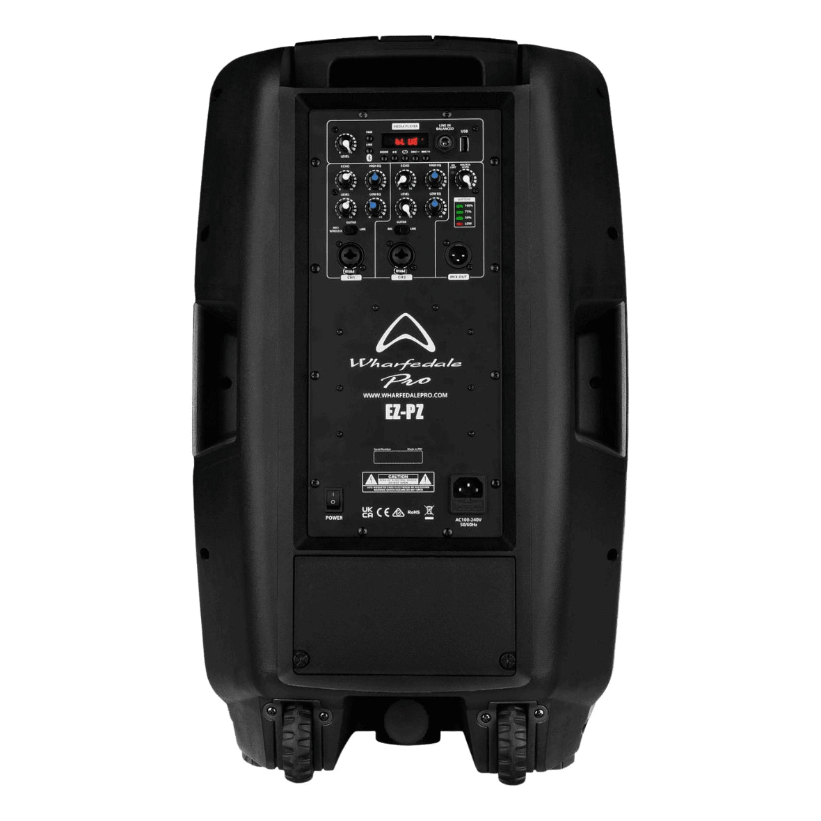 Wharfedale Pro EZ-PZ 14" 100W Battery Bluetooth PA Speaker With 2 Wireless Mics & Tour Bag 5
