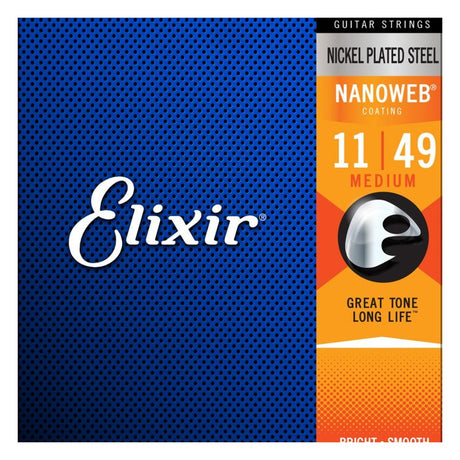 Elixir Electric NANOWEB Medium (.011 - .049) Pack Front