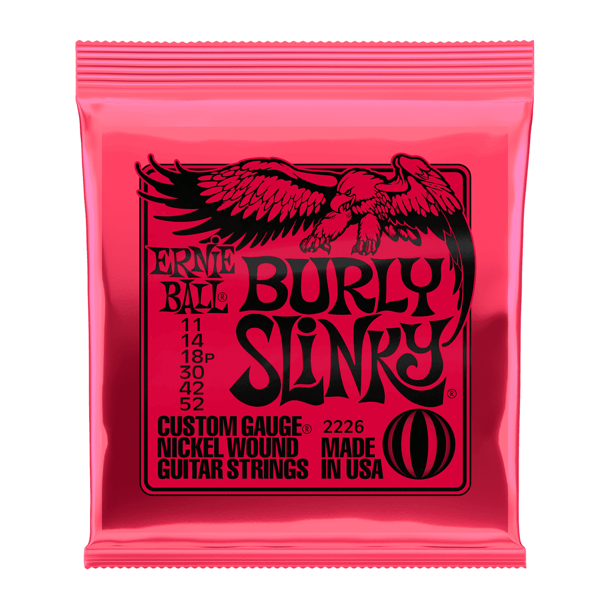 Ernie Ball Burly Slinky Nickel Wound Electric Guitar Strings .011- .052 1