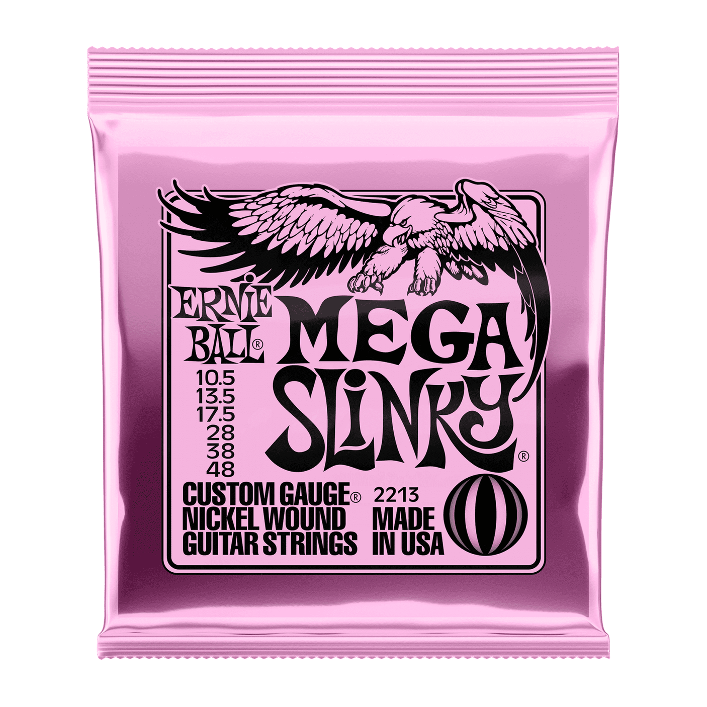 Ernie Ball Mega Slinky Nickel Wound Electric Guitar Strings .0105 -.048 1