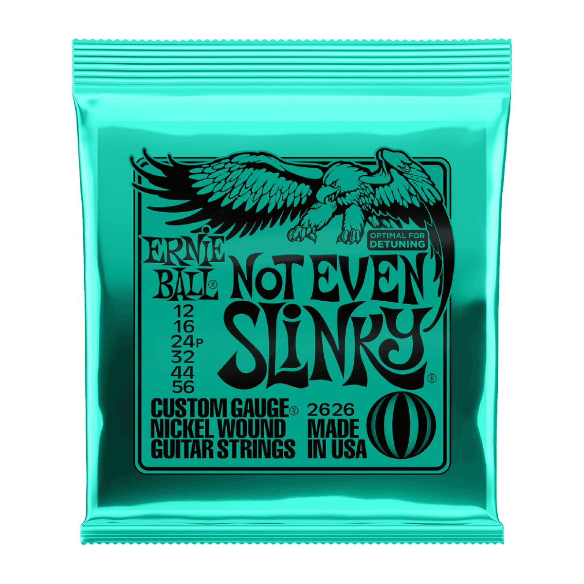 Ernie Ball Not Even Slinky Nickel Wound Electric Guitar Strings .012-.056 1
