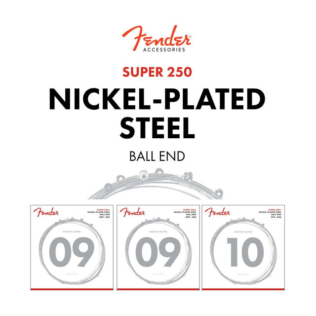 Fender Accessories Super 250 Nickel Plated Steel Guitar Strings
