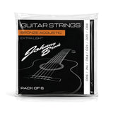 Johnny Brook Bronze Acoustic Guitar Strings, Extra Light Gauge — Set Of 6 1