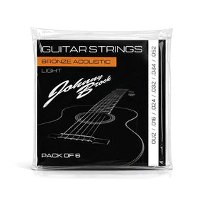 Johnny Brook Bronze Acoustic Guitar Strings, Light Gauge — Set Of 6 1